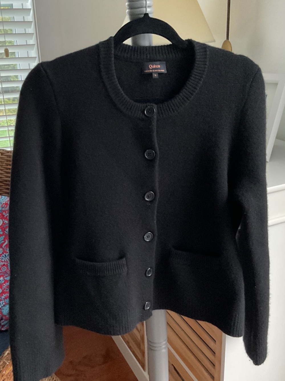 Quince Mongolian Cashmere structured cardigan L/ fits like XL